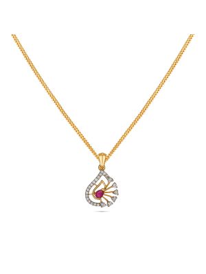 Exquisite Floral Diamond Pendant-hover