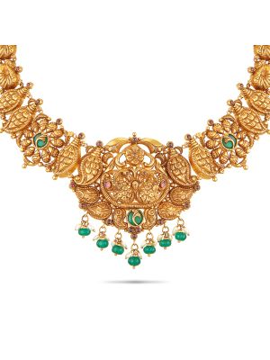 Mesmerising Peacock Necklace-hover