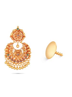 Enticing Gold Drop Earring-hover