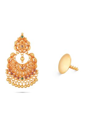 Traditional Wear Gold Earring-hover