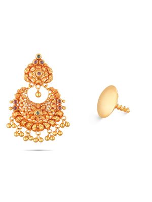 Bridal Wear Gold Earring-hover