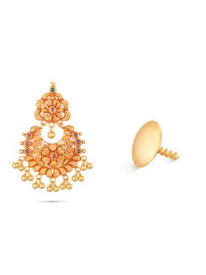 Stunning Floral Gold Earring-hover