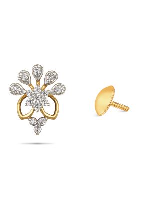 Stunning Floral Diamond Earring-hover