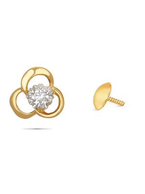 Diamond Floral Earring-hover