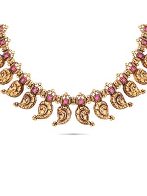 Stunning Gold Antique Necklace-hover