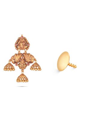 Traditional Wear Gold Earring-hover