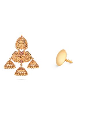 Bridal Wear Gold Earring-hover