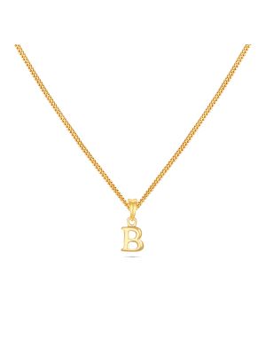 Letter B Gold Pendant-hover