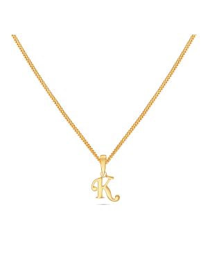 Letter K Gold Pendant-hover