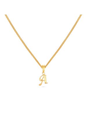 Letter A Gold Pendant-hover