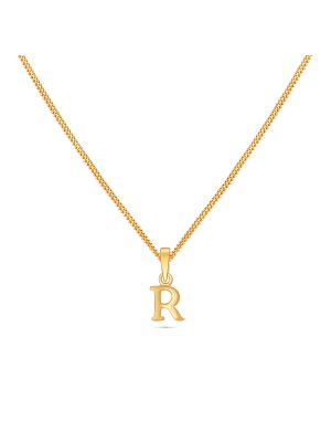 Letter R Gold Pendant-hover