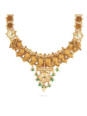 Nagas Antique Gold Necklace-hover