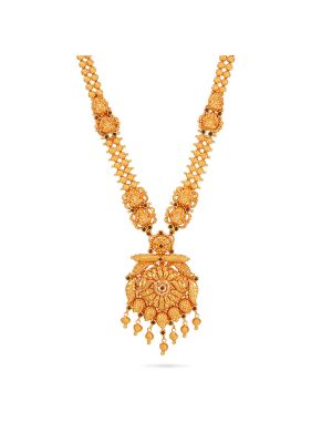 Enchanting Floral Gold Necklace-hover