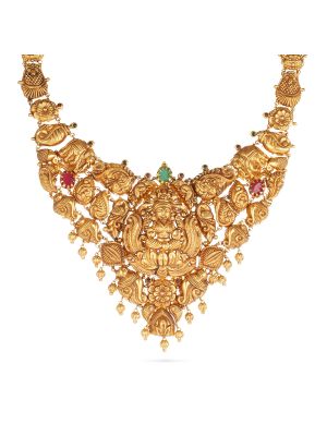 Enticing Trendy Gold Necklace-hover