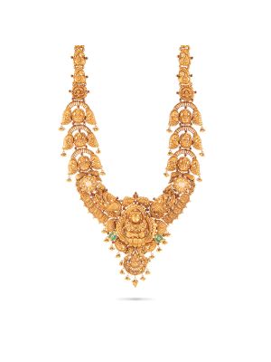 Mesmerising Nagas Antique Gold Haram-hover