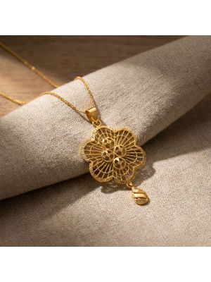 Floral Teardrop Casting Gold Dollar-hover