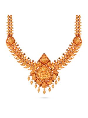 Royal Lakshmi Motif Manga Necklace-hover