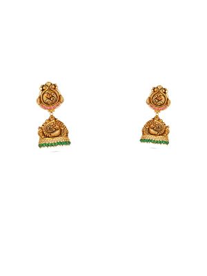 Antique Peacock Jhumka Earring-hover