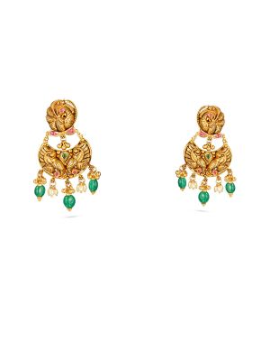 Antique Mayil Pearl Drop Earring-hover