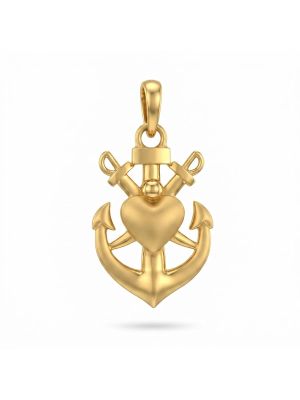 Fancy Golden Heart Cross Casting Dollar-hover