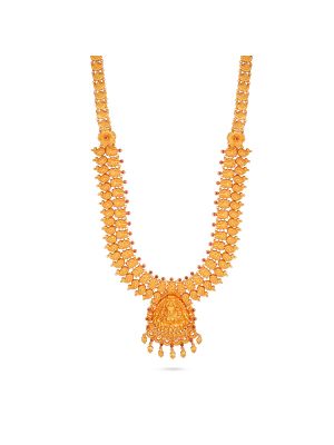 Royal Temple Lakshmi Pendant Malai-hover