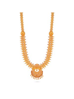 Traditional Red Stone Flower Malai-hover