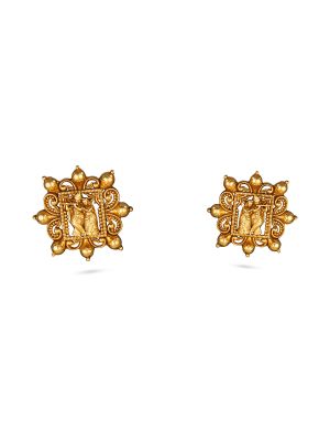 Divine Radha-Krishna Studded Earring-hover