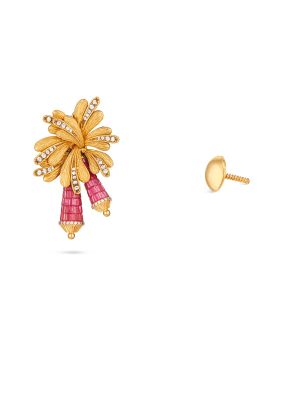 Artisan Floral & Gemstone Earrings-hover