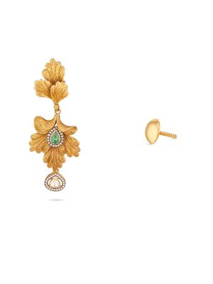 Elegant Floral Motif Earrings -hover