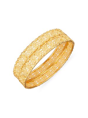 Elite Fancy Gold Bangle-hover
