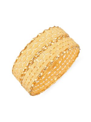 Beaded Filigree Gold Bangle-hover