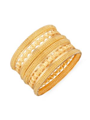 Fancy Geometric Balls Pattern Bangle-hover