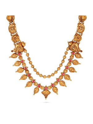 Antique Conch Balls Necklace-hover