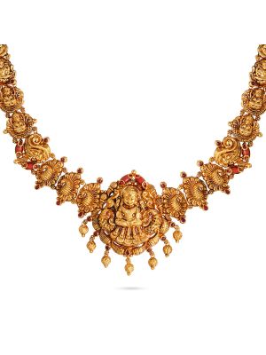 Antique Lakshmi Chained Necklace-hover