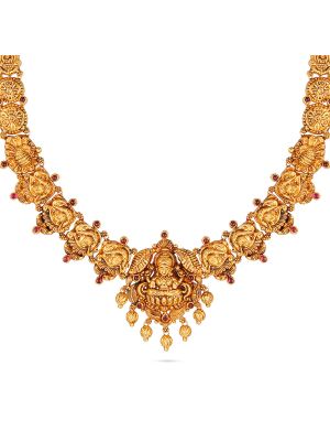 Antique Lakshmi Pendant Necklace-hover