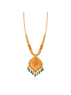 Fancy Mayil Drops Necklace-hover