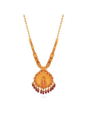 Fancy Mayil Drops Necklace-hover