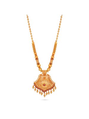 Fancy Floral Pendant Necklace-hover