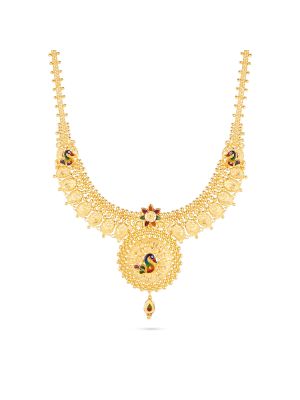 Traditional Peacock Enamel Necklace-hover