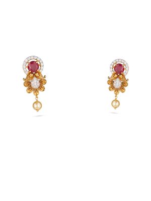 Elegant Floral Drop Earring-hover