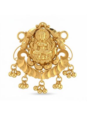 Goddess Lakshmi Traditional Gold Pendant-hover
