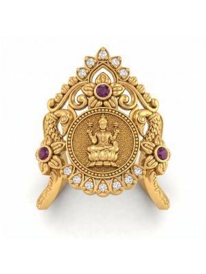 Divine Lakshmi Kasu Gold Ring-hover