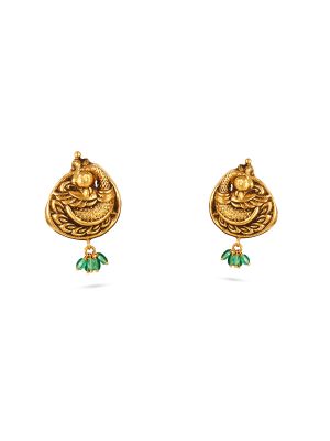 Antique Mayil Gold Drop Earring-hover