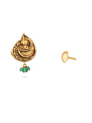 Antique Mayil Motif Earrings-hover