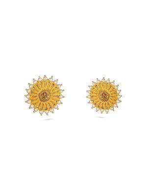 Traditional lakshmi Pearl Stone Earring-hover