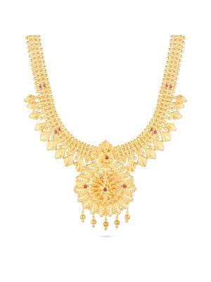 Royal Leaf Pendant Necklace-hover