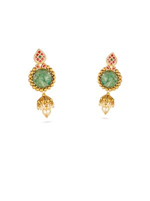 Traditional Temple Drop Earring-hover