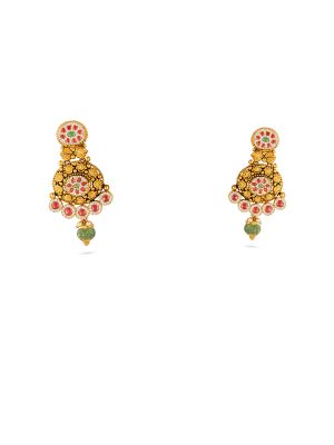 Ornate Teardrop Bead Earring-hover