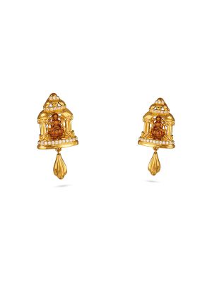 Temple Lakshmi Casting Drop Earring-hover