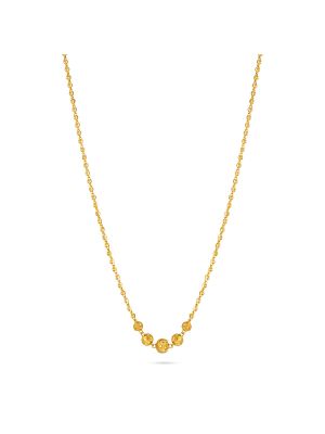 Textured Bead Gold Chain-hover